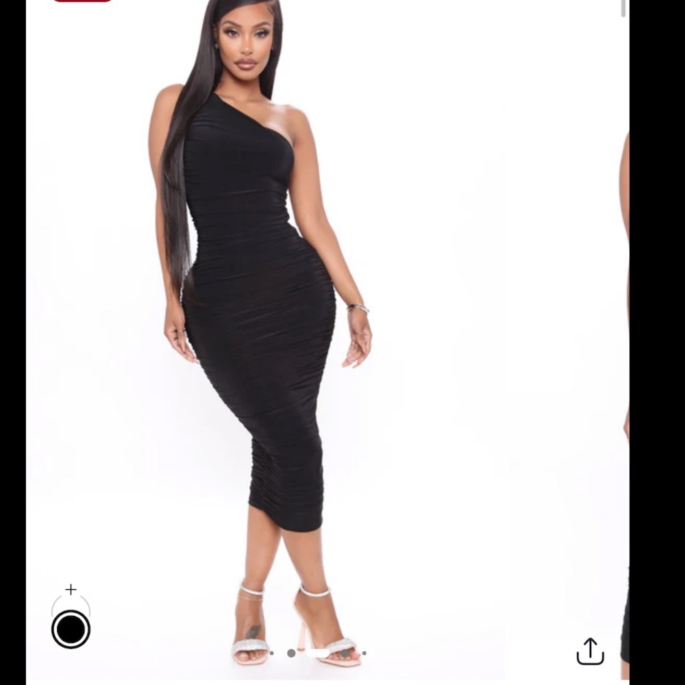 Elegant Black One-Shoulder Dress